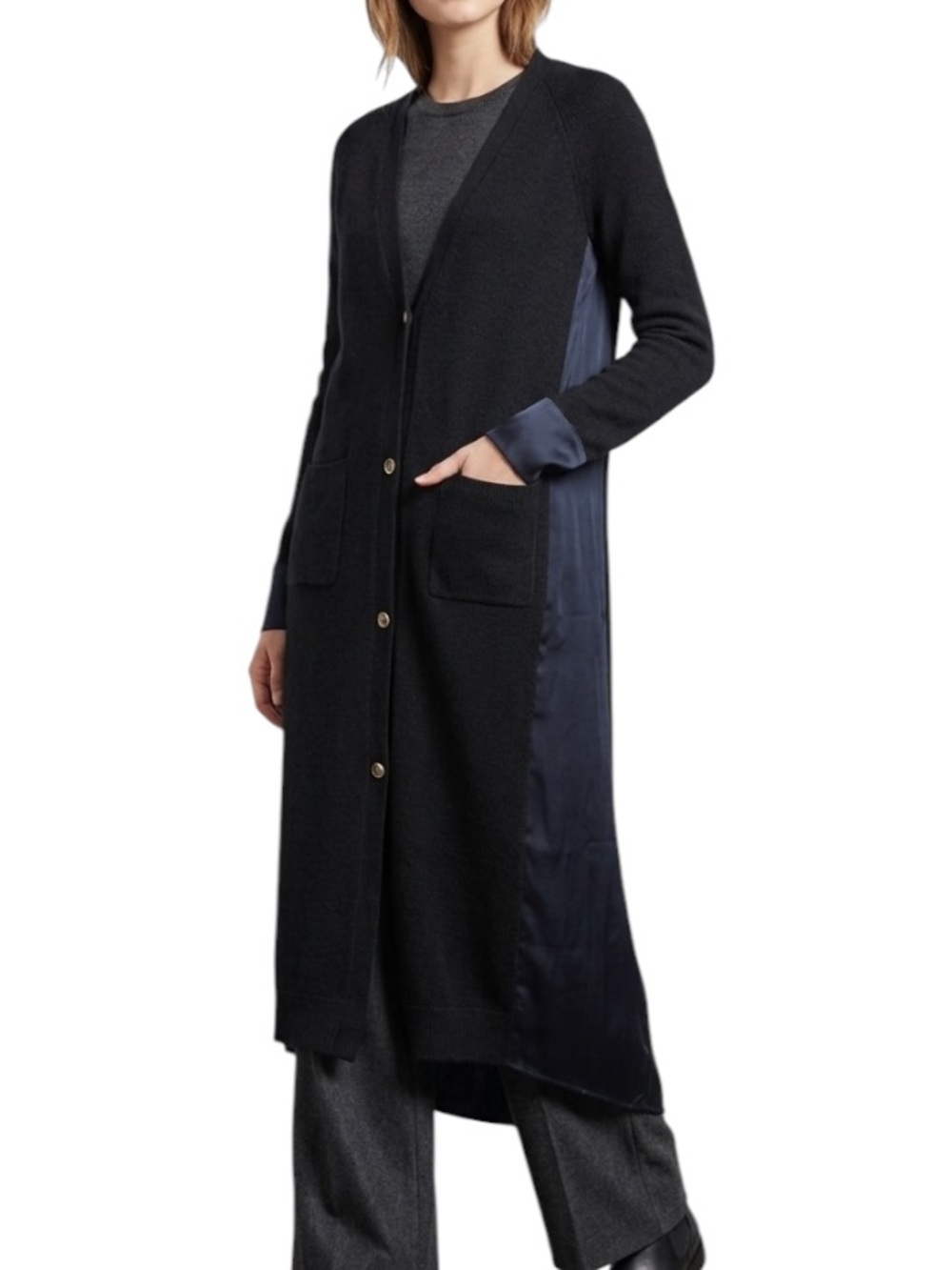 Anthropologie Mixed Media Maxi Cardigan Duster